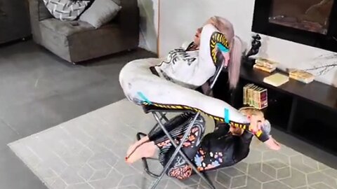 2 friends showing off spectacular flexibility