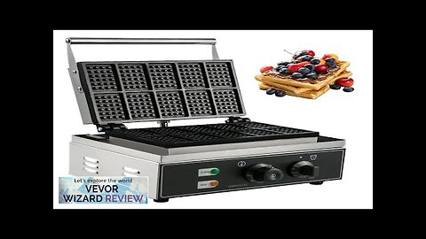 VEVOR Commercial Rectangle Waffle Maker 10pcs Nonstick Electric Waffle Maker Machine Review