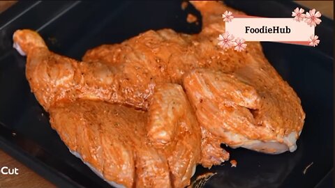 Oven-Baked Whole Chicken with Vegetables🍗