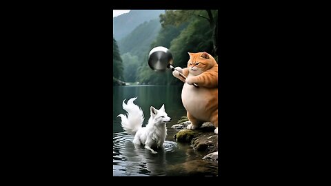 kitty and fox fight
