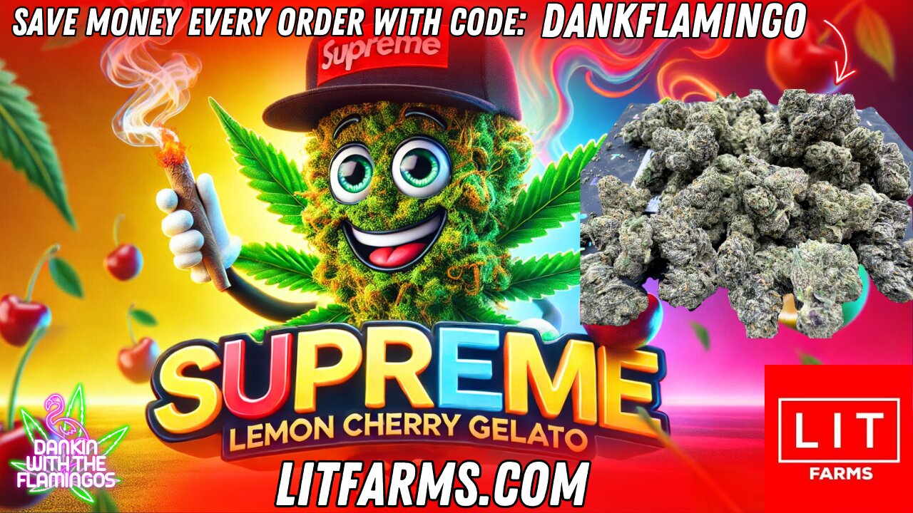 Going Supreme with Lemon Cherry Gelato from LIT Farms! Dankin with the Flamingos Review!!