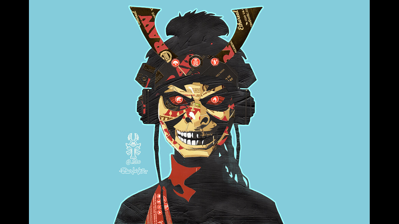 making of my first Samurai, Made out of recycled RAWs packets.