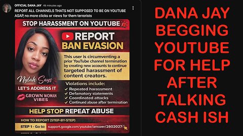 DANA JAY IS NOW BEGGING YOUTUBE FOR HELP AFTER ALL THAT BS HE BEEN TALKIN