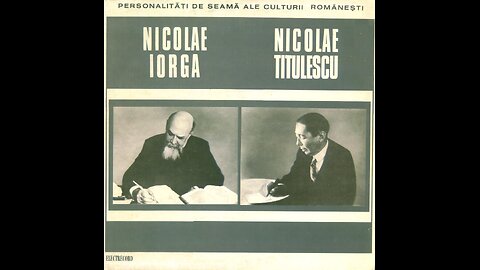Nicolae Iorga expunand in limba engleza