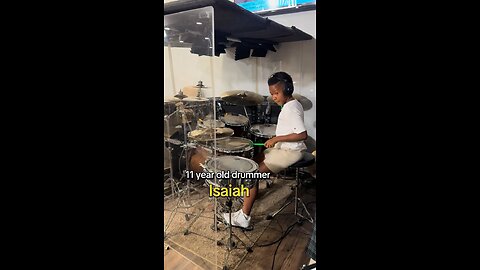 11 year old drummer / Isaiah 🔥🥁🎶🎵 #praisebreak to God, be the glory