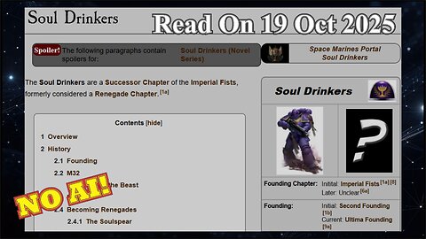 Soul Drinkers (No AI) - 19 October 2025