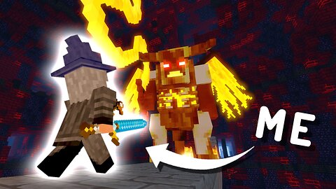 I Fought A BALROG In Minecraft! (It Was Scary)