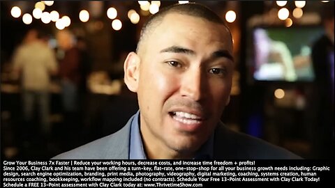 Clay Clark Client Testimonials | "I Heard About Thrivetime Show Through My Pastor. I Own A Heating & Air Company In Amarillo, TX. Clay Clark Is a Great Host, Keeps Everybody Energized. He Is Funny. He Is Hilarious." - Daniel Ramos