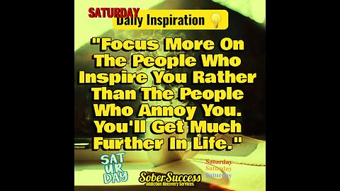🗣Stay Focused 👀 On Those Who Inspire You Today‼️#DailyInspiration #MorningQuote #SoberCoach #Quote
