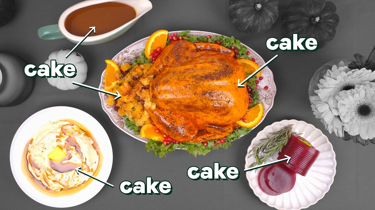 How To Make An EASY Hyperrealistic Turkey Dinner Cake!