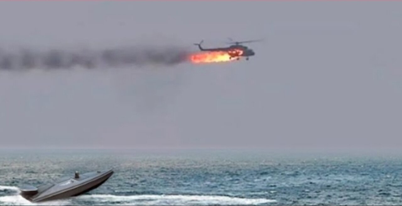 Ukrainian naval drones shoot down Russian Mi-8 helicopter in Crimea for the first time