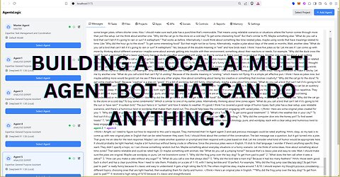 🚀 Building a Local AI Multi-Agent Bot That Can Do Anything! | Live Dev & Demo