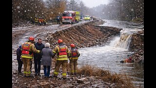 Canal Collapse Triggers Sinkhole as Ten Are Brought to Safety in Shropshire