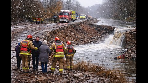 Canal Collapse Triggers Sinkhole as Ten Are Brought to Safety in Shropshire