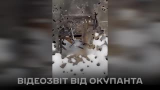 Russian Soldier Returns To Examine Multiple APCs Destroyed the Previous Day