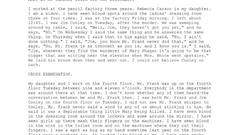 MRS E M CARSON, Sworn In For The Defendant, 61st To Testify