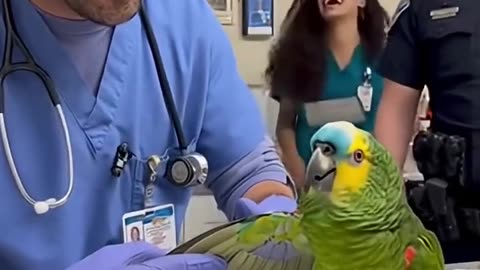 This Parrot Just Realized He Can’t Fly So He Walks Like a Boss 🦜💀 #papagoiecho #parrot #funny #birds