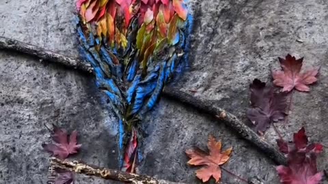 "Creative Art from Nature! 🍃✨ Stunning Handmade Designs with Leaves & Waste Materials!"