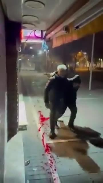 Footage from the recent protests in Tehran showing multiple injured people blood on the ground