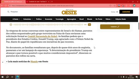 Famílias de reféns do Hamas pedem Nobel da Paz para Trump.mp4