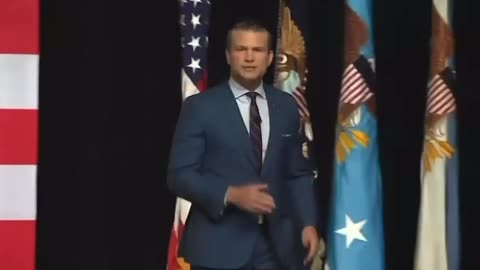 Hegseth with Admirals and Generals at Quanitco opens his speech with