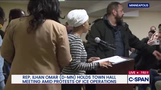 Rep. Ilhan Omar SPRAYED BY MAGA PROTESTER In Town Hall Meeting in Minneapolis Minnesota