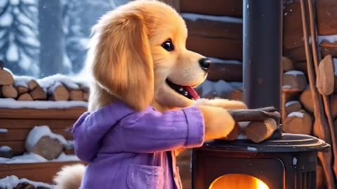 "Come take a look at what the little Golden Retriever is cooking; The little guy is amazing."