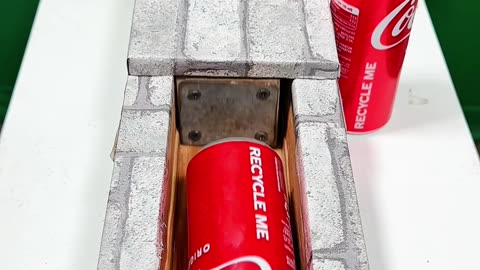 A challenge that involves crushing cans Coke vs 7up