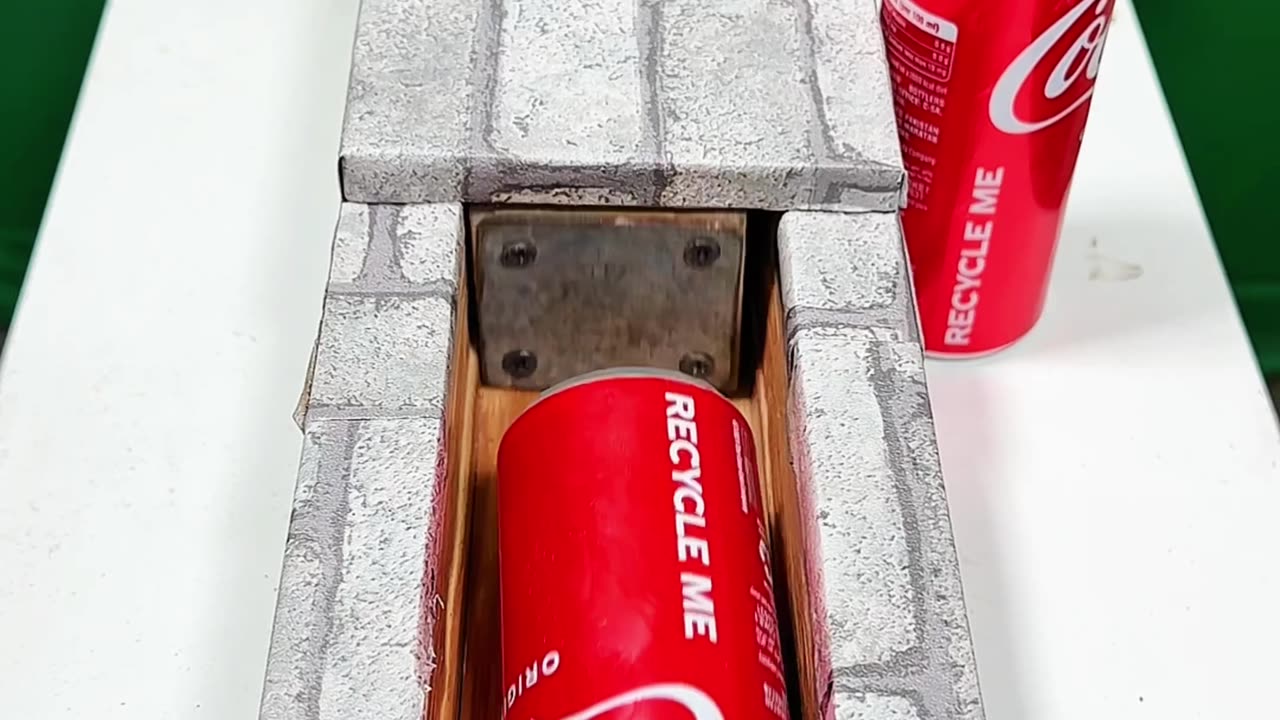 A challenge that involves crushing cans Coke vs 7up