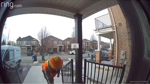 Brampton Delivery Driver Throws Package Twice At Door