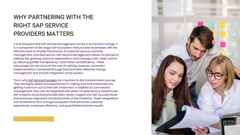 SAP Service Providers Role in Ensuring Successful Adoption of SAP Service Management