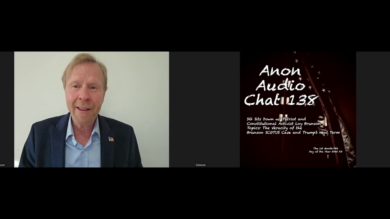 (1/10/2024) | AUDIO CHAT 138 | SG Sits Down w/ Patriot and Constitution Activist Loy Brunson: Where Do We and Brunson Go From Here?