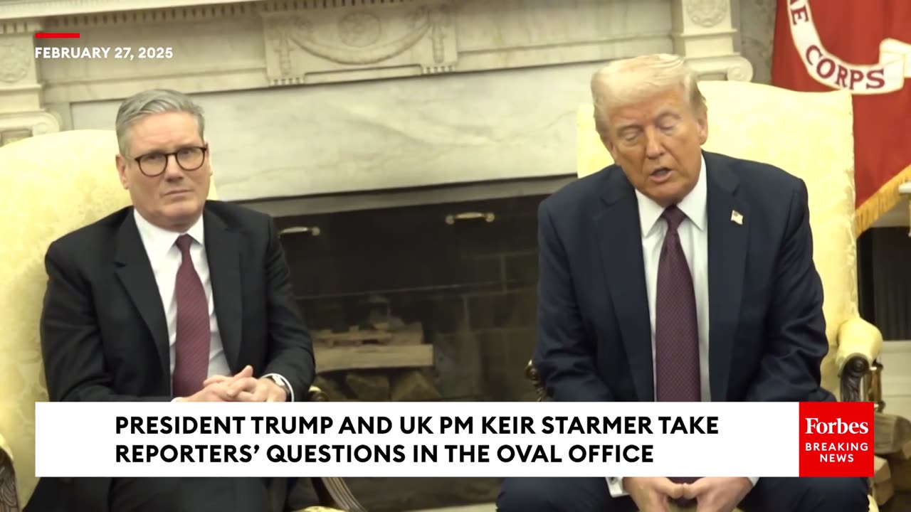 Presidents Trump And UK PM Starmer Meet In The White House Oval Office February 27th, 2025