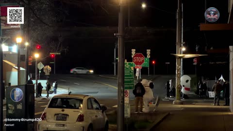 Sexy Santa anti ice protest! The freaks are out tonight!