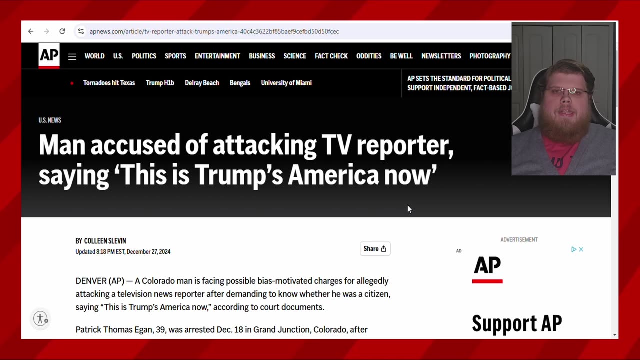 Colorado Man Accused of Attacking Reporter, Says This is Trump's America Now