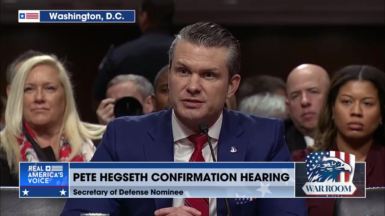 "Pete Hegseth Takes Questions On Stance On Women In Combat During Confirmation Hearing"