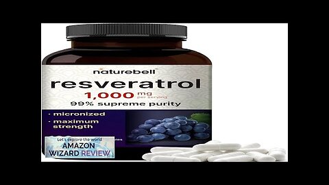 NatureBell Resveratrol Supplement 1000mg Per Serving 180 Veggie Capsules 99% Pure Review