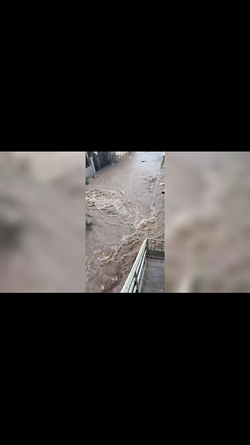 Flooding caused by heavy rainfall in Barahona Dominican Republic