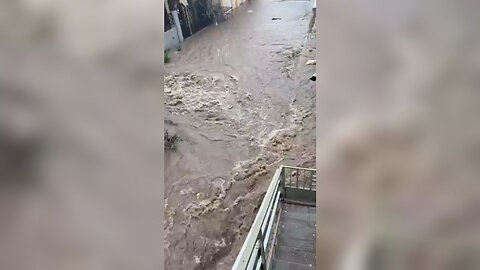 Flooding caused by heavy rainfall in Barahona Dominican Republic