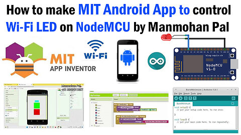 How to Make a bluetooth android App using MIT app inventor for Arduino by manmohan Pal
