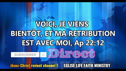 JESUS-CHRIST REVIENT CHANNEL 1 SUR RUMBLE TEST 01 10 2025