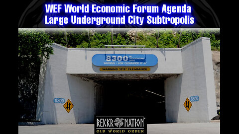 WEF World Economic Forum: Large Underground City - Subtropolis