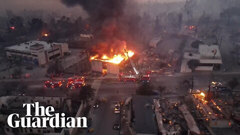 Drone footage shows scope of devastation from fire in Altadena neighborhood of LA