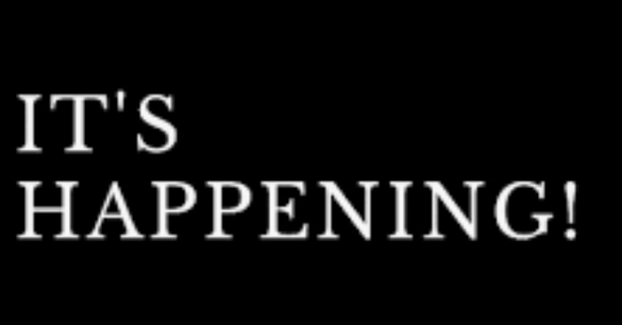 It’s happening
