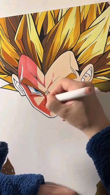 Drawing a Vegeta Ssj 1