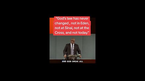God's law hasn't changed!