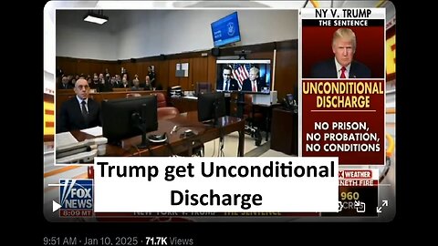 President Trump sentenced unconditional discharge