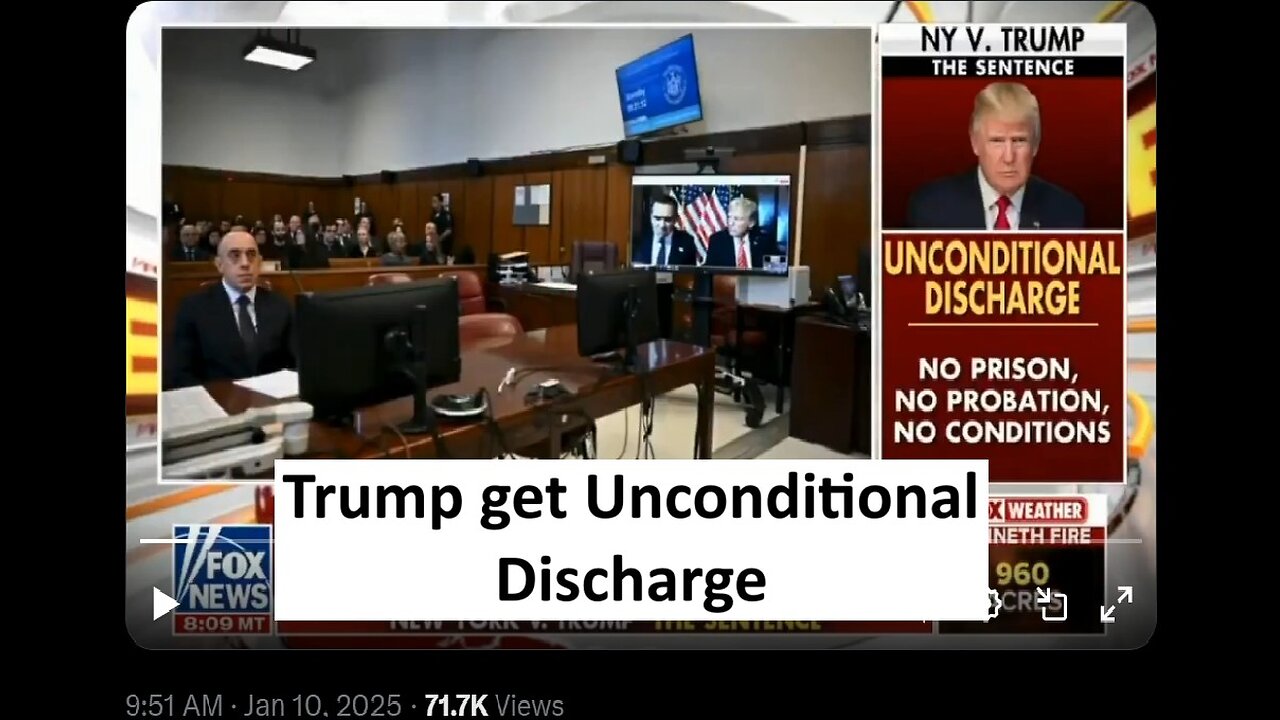 President Trump sentenced unconditional discharge