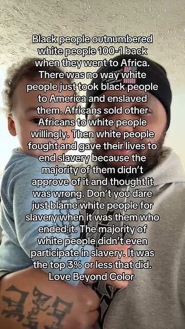 Black people outnumbered white people 100-1 back when they went to Africa.