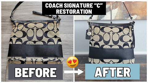 How to Clean & Restore a Luxury Coach Signature Bag | Coach Purse Restoration | Preloved Luxury Bags